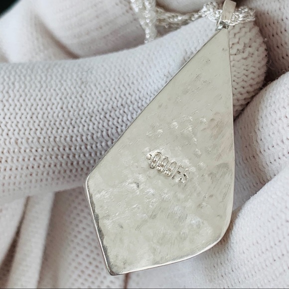 Silver Set Russian Charoite Pendant and Chain - Picture 3 of 10